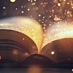 The open book glittring
