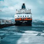 The ice breaker in the frozen ocean