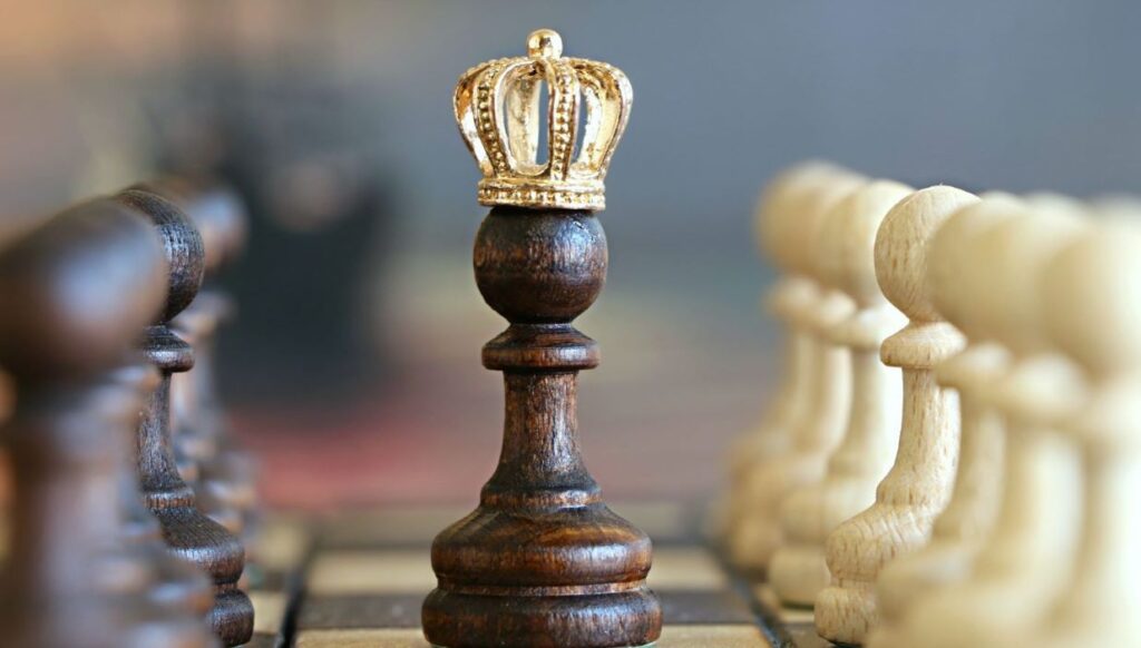 The pawn promoting as queen