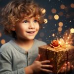 A boy receiving gift box