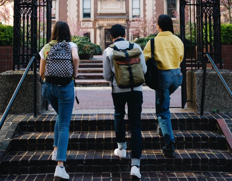 College students enter in to college