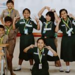 Students with uniform in class room