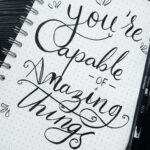 On the scribbling pad there is a message that you are capable of amazing things