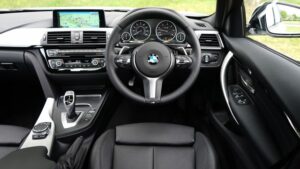 The driver seat of a car with system and components